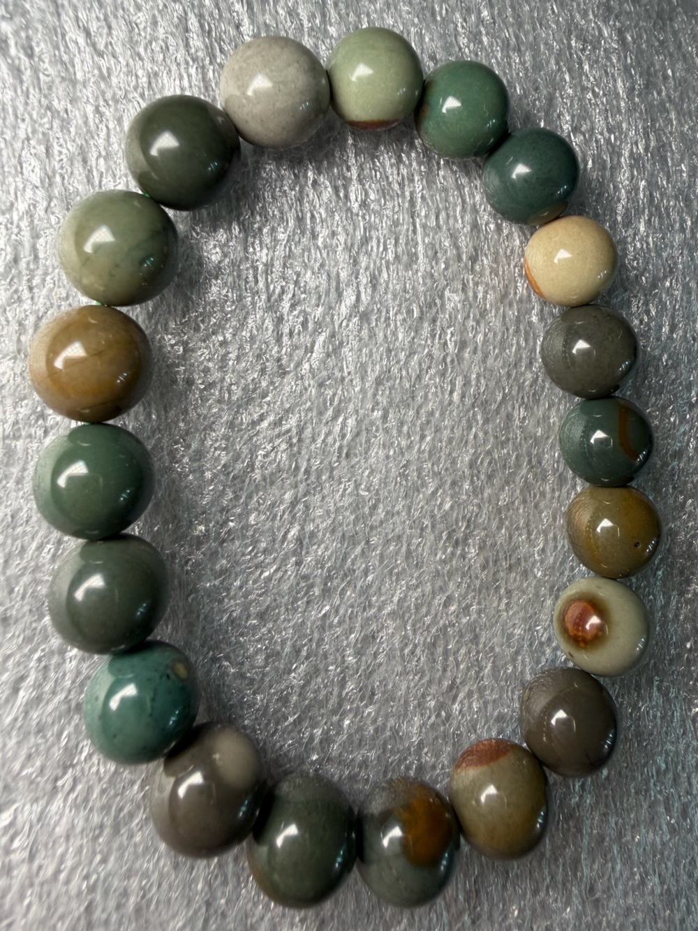 Beautiful 10MM Polychrome Jasper Natural Crystal Bracelet